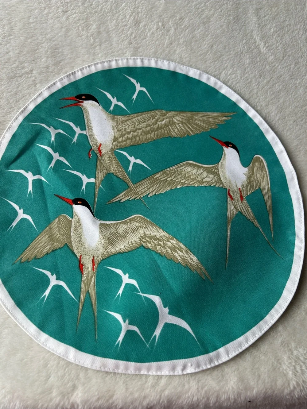 Bagshaw of St. Lucia high quality linen placemat vintage